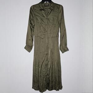 NWT Scotch & Soda Women's Green/Karis Shirt Dress Size Large